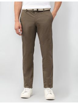 U.S. POLO ASSN. - Mens Denver Slim Fit Satin Chinos Trousers - Brown