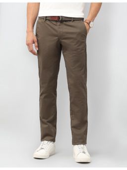 U.S. POLO ASSN. - Mens Denver Slim Fit Satin Chinos Trousers - Brown
