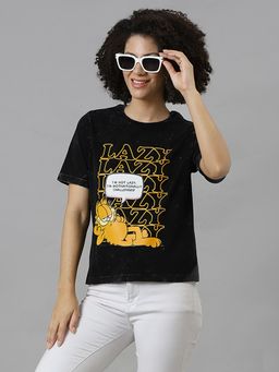 Free Authority - Kids Ville Garfield Printed Relaxed Fit T-Shirt for Women
