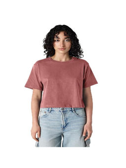 American Apparel - Brown Fine Jersey Women's Boxy Cropped T-Shirt