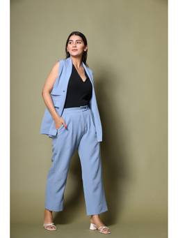 MEGASA - Blue Banana Fibre Solid Pant