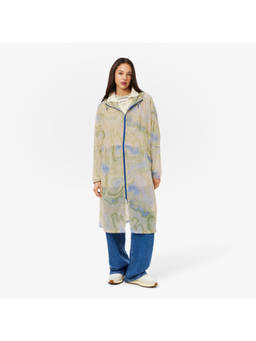 Lacoste - White Long Oversized Packable Water-Repellent Parka
