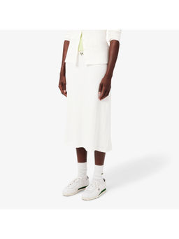 Lacoste - White Cotton Midi Skirt