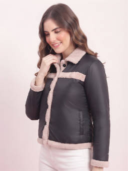 JAKANARY - Black Inside Faux Fur Jacket