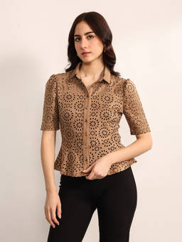 Kazo - Brown Fabio Top