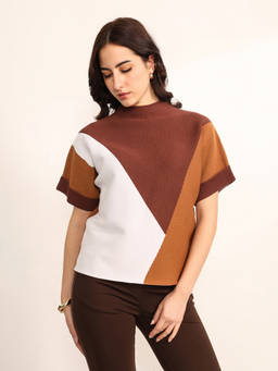 Kazo - Brown Crescendo Winter Top