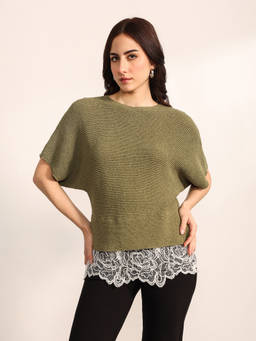 Kazo - Olive Bay Leaf Winter Top