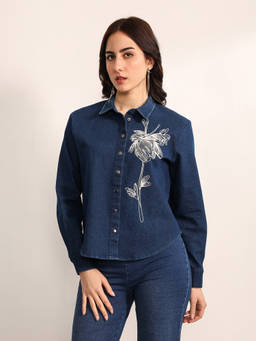 Kazo - Blue Cotton James Shirt
