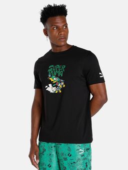 Puma - Classics Super Graphic Mens Black T-shirt