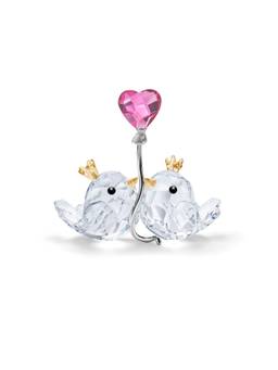 SWAROVSKI - Love Birds, Pink Heart Showpiece