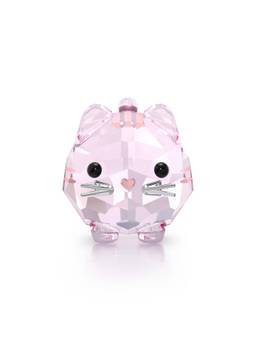 SWAROVSKI - Chubby Cats Pink Cat Showpiece