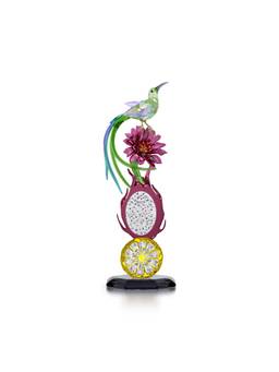 SWAROVSKI - Idyllia Sugarbird and Dragon Fruit Totem Showpiece