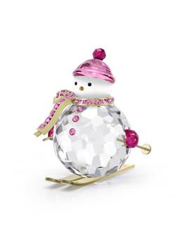 SWAROVSKI - Holiday Cheers dulcis Snowman, Pink Showpiece