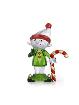 SWAROVSKI - Holiday Cheers Dulcis Elf and Candy Cane Showpiece