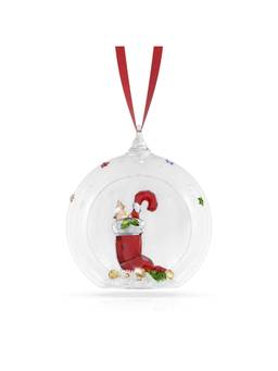 SWAROVSKI - Holiday Cheers Stocking and Candy Ball Ornament Showpiece
