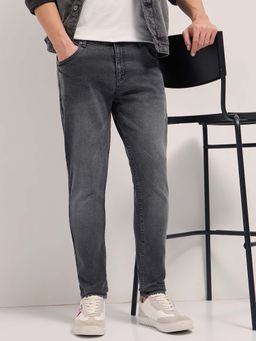 The Bear House - Men Grey Solid Skinny Fit Casual Jeans