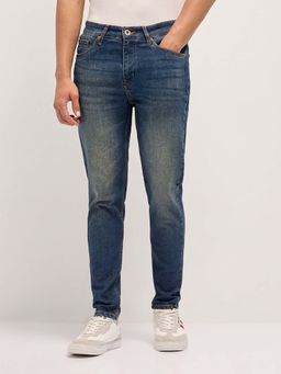 The Bear House - Men Blue Solid Skinny Fit Casual Jeans