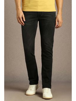 Louis Philippe - Men's Charcoal Slim Fit Mid-Rise Stretchable Jeans