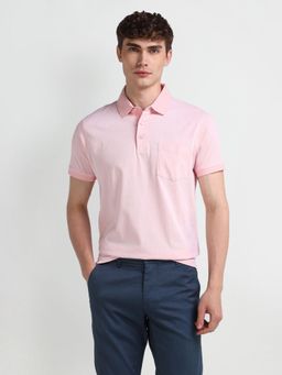 Arrow - Pink Polo Collar T-Shirt