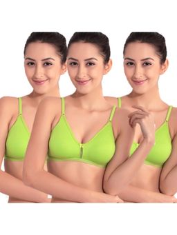 Floret - Pack Of 3 Solid T Shirt Bra - Green