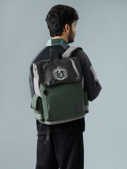 The Souled Store - Official Harry Potter: Slytherin Pack Green Backpack