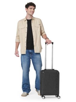 Calvin Klein - Hyper Luxe Range Black Hard Luggage Bag (S)