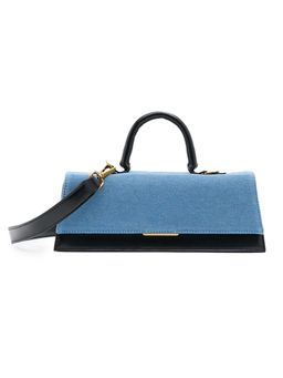 MIRAGGIO - Layla Blue Top Handbag with Detachable Strap