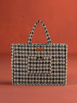 Urban Space - Women Green Cotton Jacquard Handbag