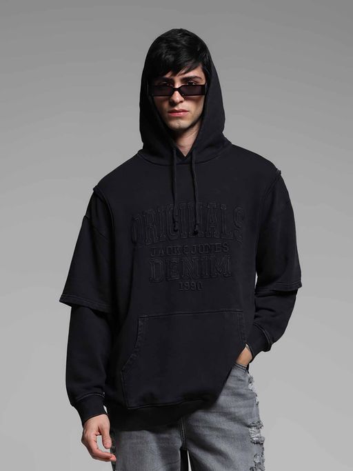 Buy Jack & Jones Logo Printed Long Sleeves Hoodie In Green | 6thStreet UAE