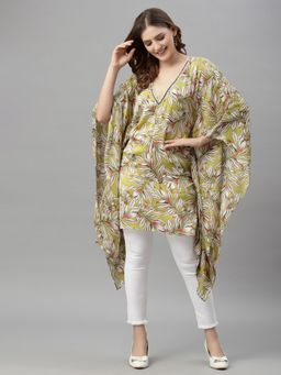 KASSUALLY - Green Women Polyester Kaftan