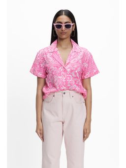 TERRA LUNA - Cayo Pink Printed Shirt