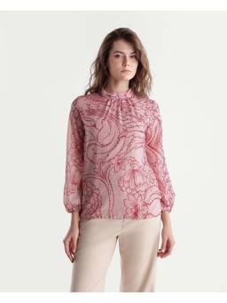 RAREISM - Women Multi Floral High Neck Regular Fit Top