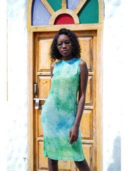 Ravi Rajoria - Digital Printed Party Wear Sequin Knee Length Dress