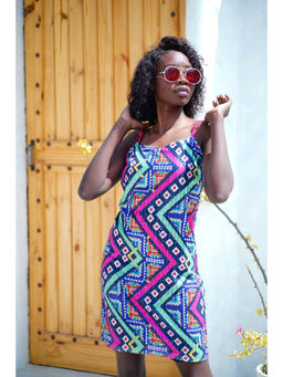 Ravi Rajoria - Digital Printed Party Wear Sequin Mini Dress