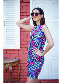 Ravi Rajoria - Printed Party Wear Sequin Mini Dress