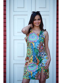 Ravi Rajoria - Womens Digital Printed Lycra Mini Dress