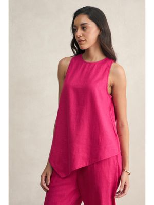 Women Pink Asymmetric Top
