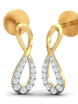 KuberBox - 18K CroisÃ© Precious Stud Earrings for Women and Girls