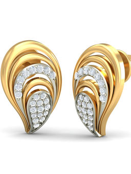 KuberBox - 18K Dinkum Stud Earrings for Women and Girls
