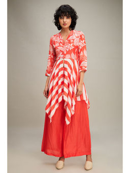 Soup by Sougat Paul - Ahyana Printed Handkerchief Top With Palazzo (Set of 2)