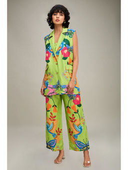 Soup by Sougat Paul - Green Avain Canopy Embellished Co-Ord (Set of 2)