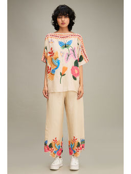 Soup by Sougat Paul - Avian Canopy Kimono Co-Ord (Set of 2)