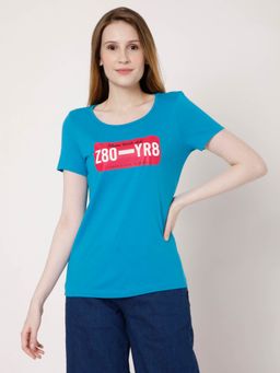 VERO MODA - Women Printed Blue T-shirt