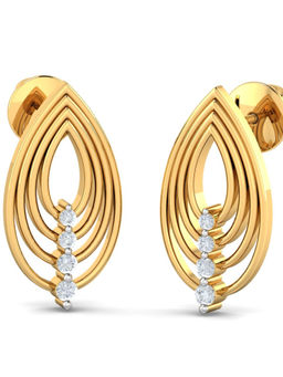 KuberBox - 14K Amal Pear Studs for Women and Girls