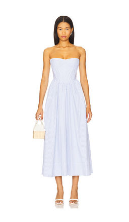 Bardot - Lola Corset Stripe Midi Dress