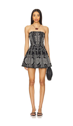 Charo Ruiz Ibiza - Clem Short Dress in Black Nelm