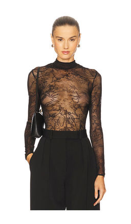 David Koma - Floral Lace Long Sleeve Bodysuit