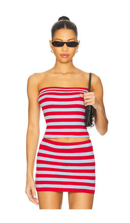 Frankies Bikinis - Sky Cloud Knit Strapless Top