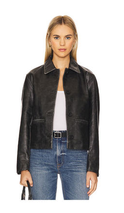 Free People - x We The Free Hera Faux Leather Jacket In Black