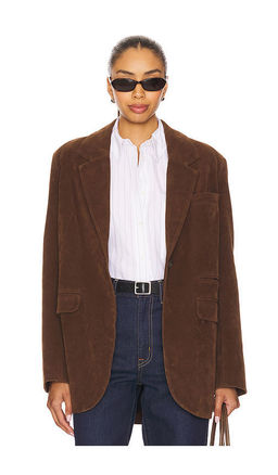Free People - x We The Free Paper Cut Faux Blazer In Brown Bear